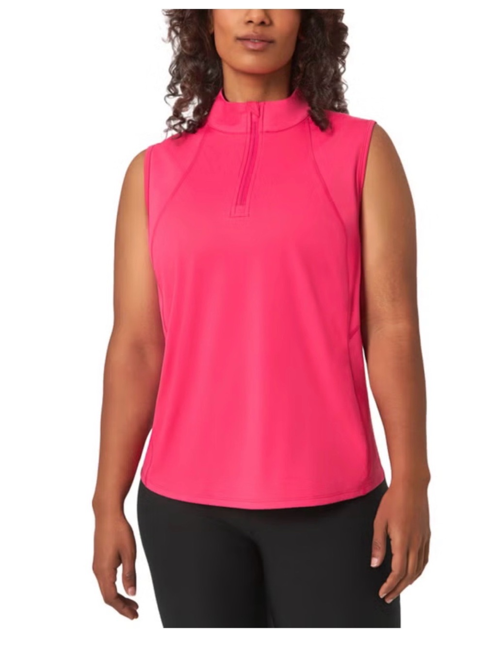 Mondetta Women's Half Zip Sleeveless Tank